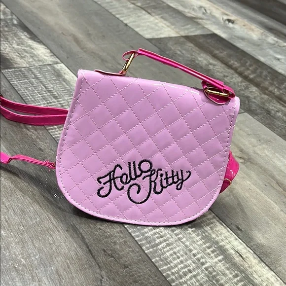 Hello Kitty Pink Quilted Kids Crossbody Bag - Picture 2 of 2